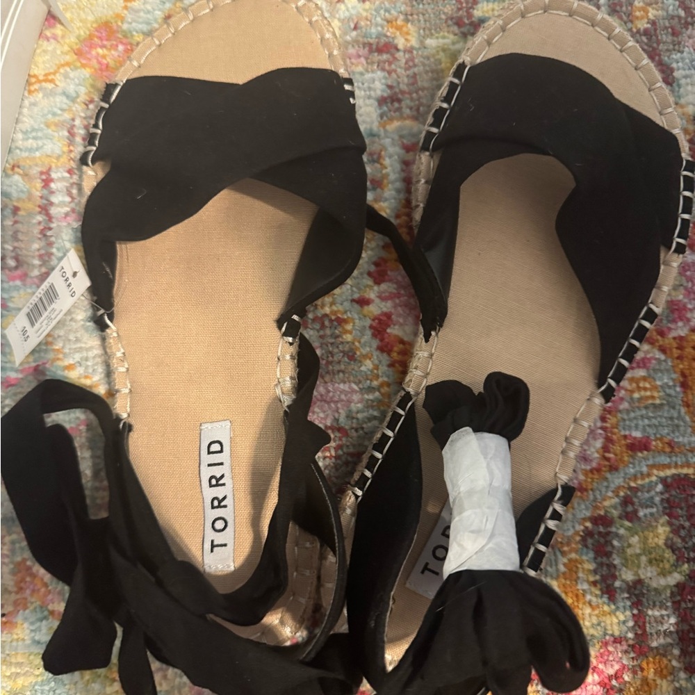 Torrid Black Women's Ankle Wrap Sandals